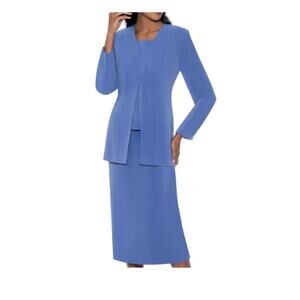 GMI G13270-PE-QS Church Suit w/ Matching White Gloves Blue/Perri Size 18 $159
